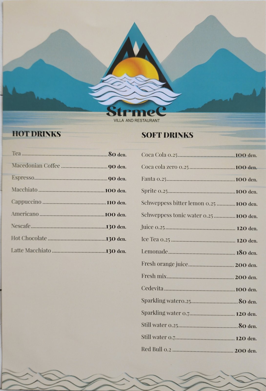 Menu — page 4