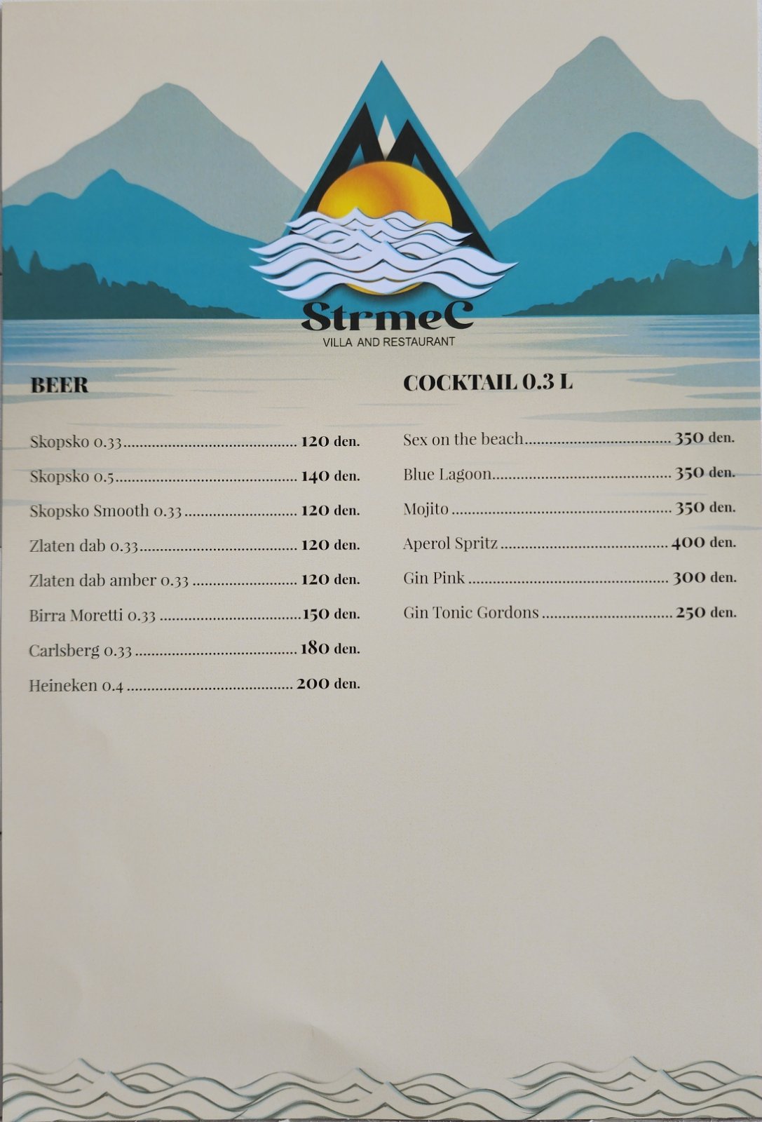 Menu — page 6